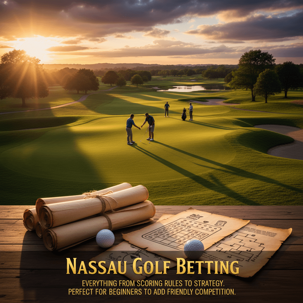 Golfers on course shaking hands after Nassau bet